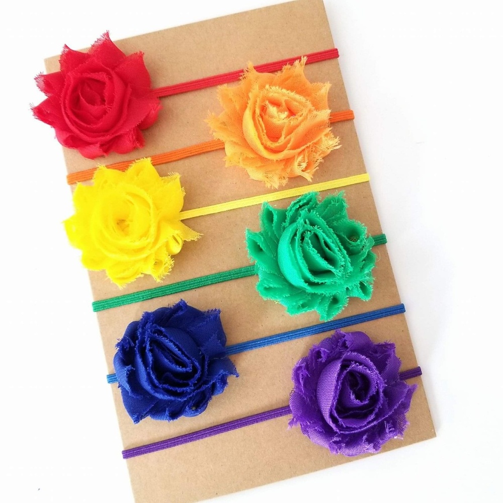 Set of 6 Baby Headbands, Handmade & RTS